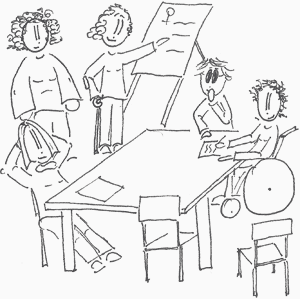 5 Frauen bei einem Seminar